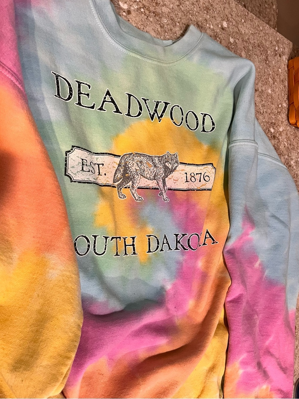 Deadwood, South Dakota | Tie-Dye Crewneck Sweatshirt
